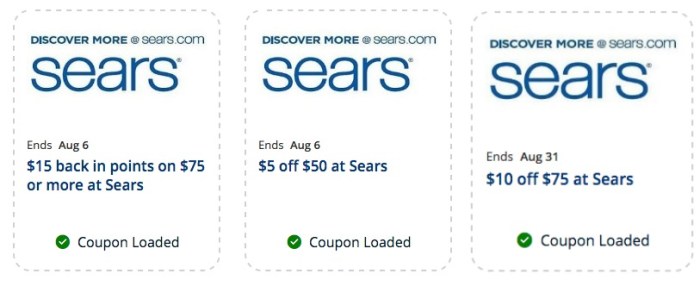 sears coupons