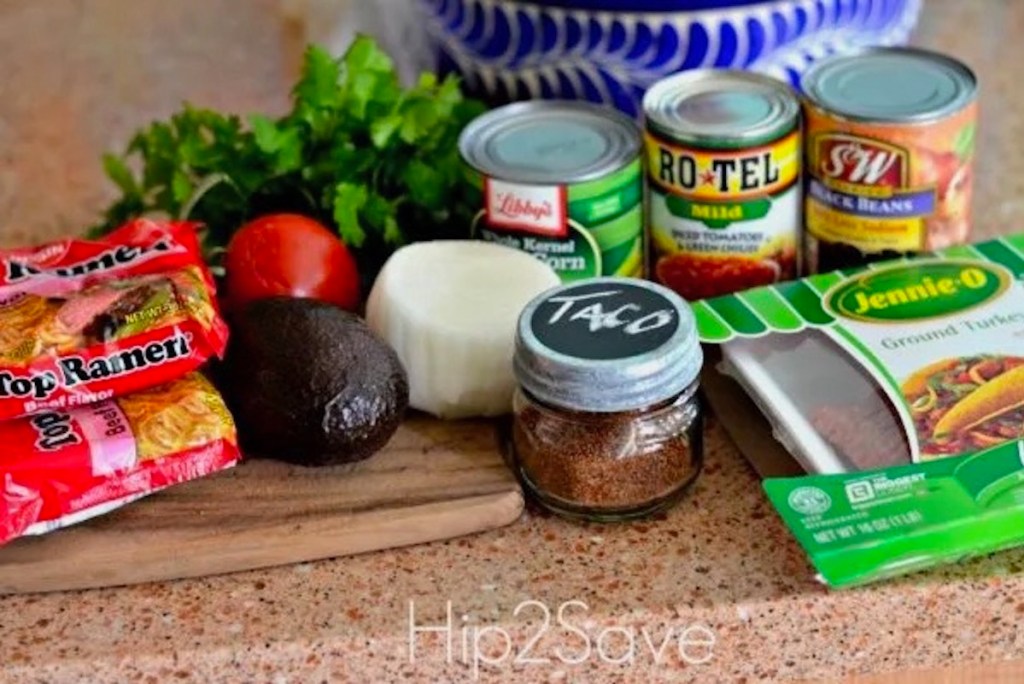 taco ramen bowl ingredients