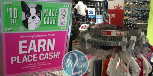 The Children’s Place: Earn $10 Place Cash with $20 Purchase (Including Clearance)