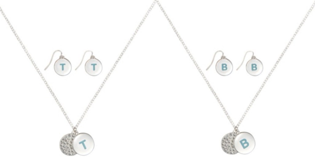 Initial Necklace & Earring Sets 