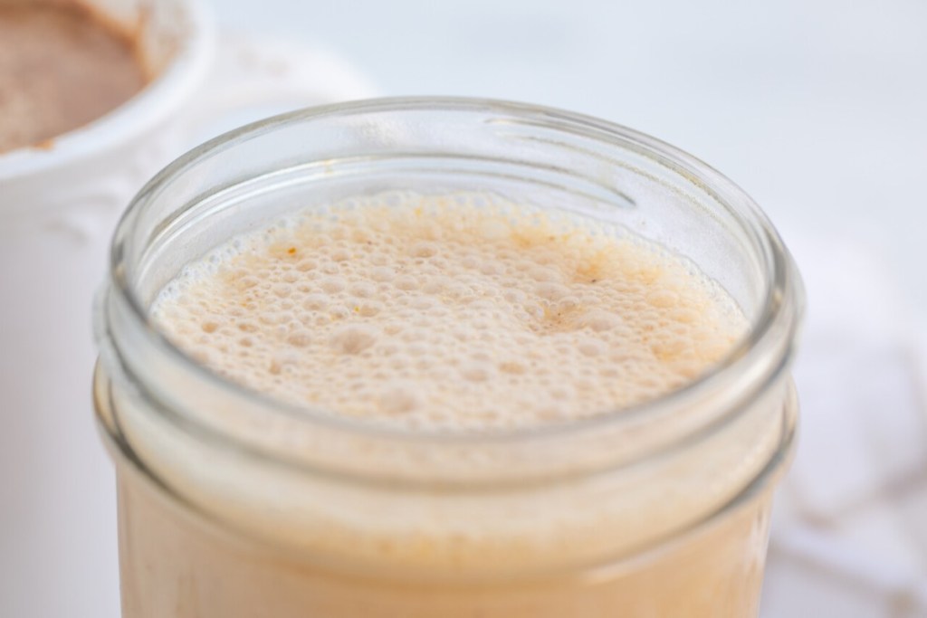 creamer in mason jar