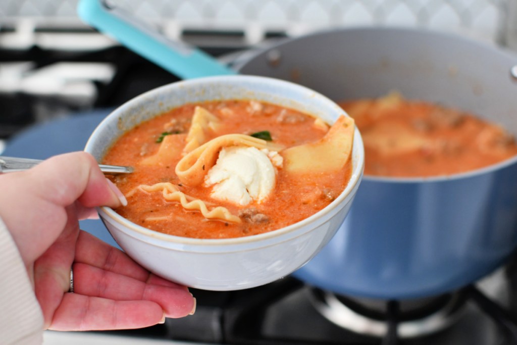 bowl of lasagna soup