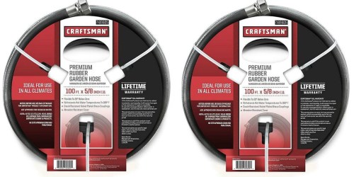 Sears: Craftsman 100 ft. Rubber Garden Hose Only $39.99 (Regularly $61.99)