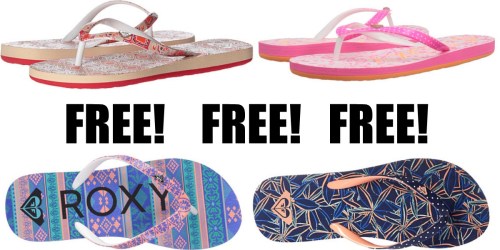 Zappos: *HOT* FREE $15 Rewards Code w/ App Download = FREE Girls Roxy Flip Flops