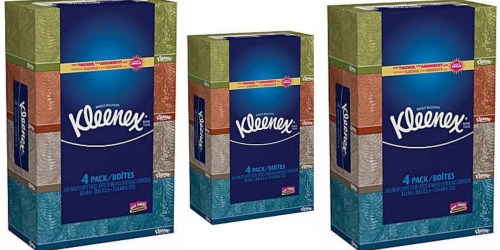 Staples: Kleenex Facial Tissues 4-Pack Only $3.99