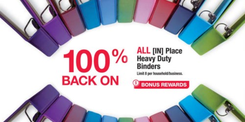 Office Depot/OfficeMax: 100% Back in Rewards On [IN] Place Heavy Duty Binders