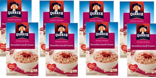 Amazon: EIGHT Quaker Strawberry & Cream Instant Oatmeal Boxes ONLY $12.50 Shipped ($1.56 Per Box)