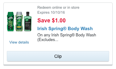 Irish Spring Walgreens digital coupon