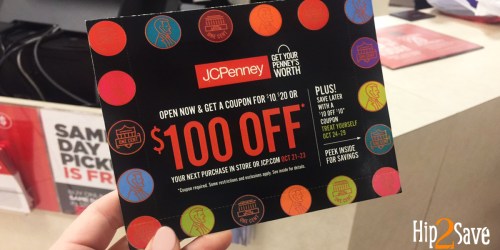 JCPenney Coupon Giveaway: Score $10, $20 or $100 Off Coupon (In-Store Only)