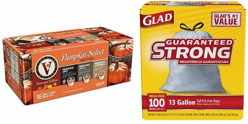 Staples: 96 Victor Allen’s Pumpkin Spice K-Cups $29.99 (Reg. $49.99) + Savings on Glad Trash Bags