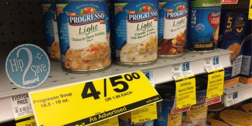 Rite Aid: Progresso Soup 23¢ Each (After Rewards)