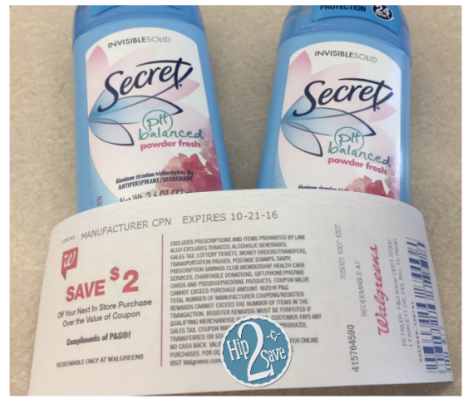 Secret deodorant