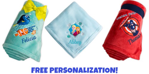 Disney Store: Personalized Fleece Throws ONLY $12 (Over $25 Value)