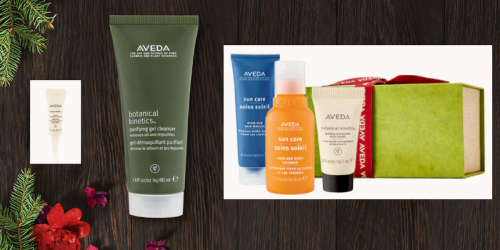 Aveda: 4-Piece Gift Set + Travel Size Cleanser + Hand Serum Sample ONLY $15 Shipped