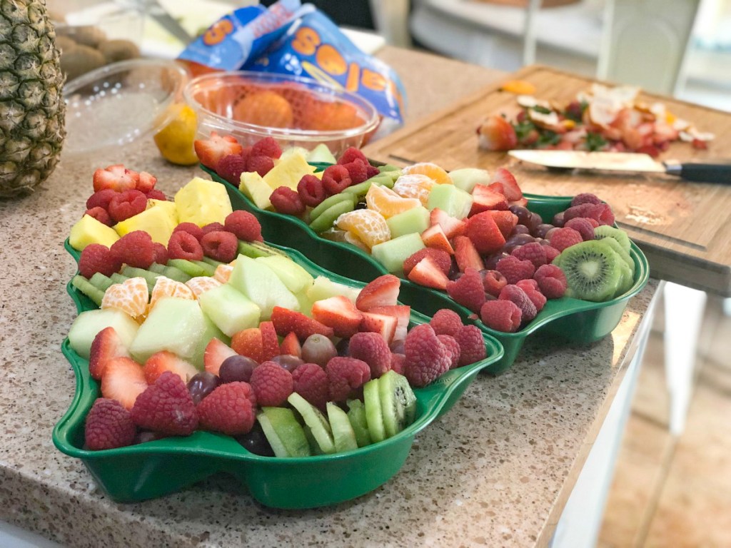 Fruit in tree-shaped tray