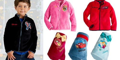 DisneyStore.online: *HOT* $10 Fleece Throws, $15 Fleece Jackets + $1 Personalization & Extra 20% Off