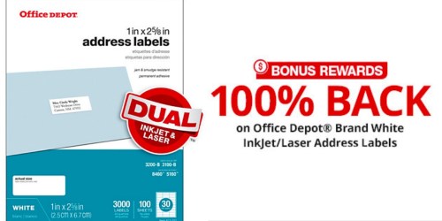 Office Depot/OfficeMax: FREE Address Labels and Great Deals on Paper (After Rewards)