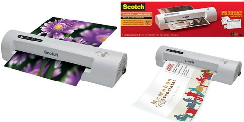 Scotch Thermal Laminator onlinebo Pack Only $12 (Regularly $34.99) – Includes 20 Pouches & More