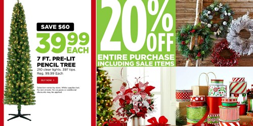 Michaels: 7ft. Pre-lit Pencil Tree Just $39.99 Shipped (Reg. $99.99) + 20% Off Entire Purchase