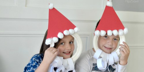 Santa Face Photo Prop (Easy Paper Plate Christmas Craft)