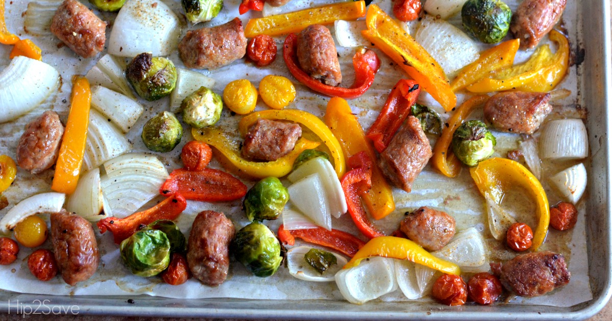 keto sausage sheet pan meal