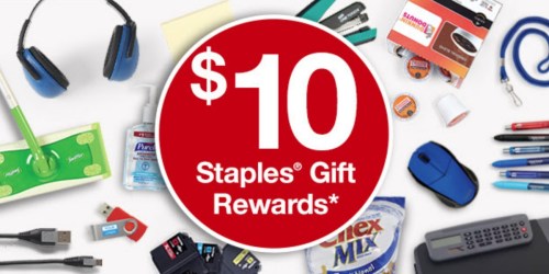 Staples Rewards Members: Possible FREE $10 Gift Reward (Check Your Inbox)