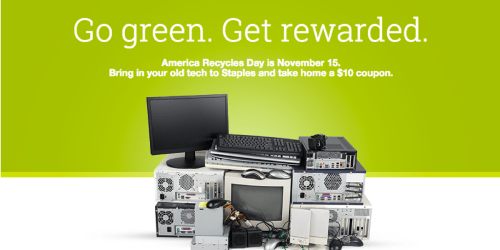 Staples: Bring In Outdated Tech Items Starting 11/13 AND Score $10 Off $20 Coupon