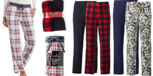 Kohl’s.online: *HOT* Buys on Sleepwear (Save BIG on Microfleece Lounge Pants & Tees)