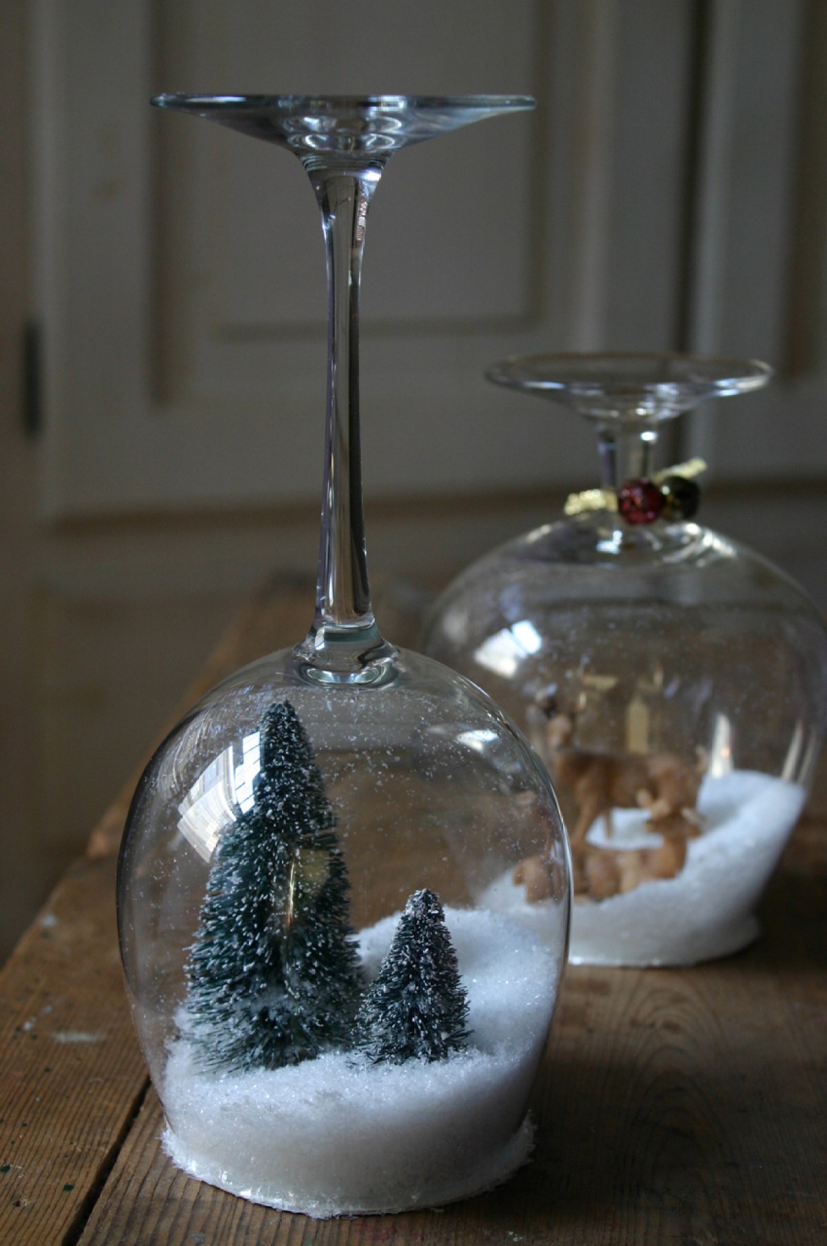 Wine Glass Snowglobes