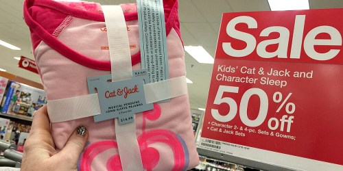 Target: 20% Off Sale & Clearance Cartwheel = Kids’ Cat & Jack Pajama Sets Just $5.99 (Reg. $14.99)