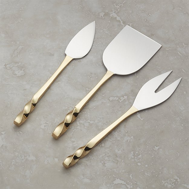 Gold Cheese Knives