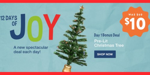 Hollar: 48″ Pre-Lit Christmas Tree Just $10 (Reg. $60) + $2 Flashlight Friend (Reg. $15)