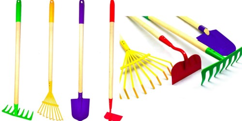 Amazon: Kids Garden Tools 4-Piece Set Only $13.32 (Includes Rake, Spade, Hoe & Leaf Rake)