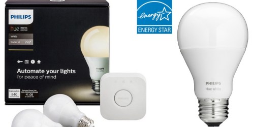 Best Buy: Philips – Hue White A19 Starter Kit ONLY $55.99 Shipped + More