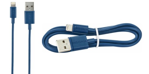 Best Buy: Insignia Apple Certified 3′ USB Lightning Charge Cable Only $3.99 (Regularly $12.99)