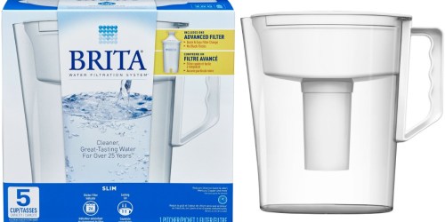 Walmart.online: Brita 5 Cup Slim BPA Free Water Pitcher w/ 1 Filter Only $6.19 (Best Price)