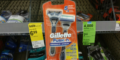 Walgreens: Gillette Fusion Disposable Razors 2-Pack Only $1.99 Each (After Balance Rewards Points)