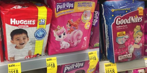 Walgreens: Huggies Diapers, Pull-Ups or GoodNites Jumbo Packs Only $2.55 After Rewards (Starting 1/15)