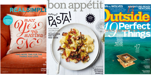 FREE Magazine Subscriptions- Real Simple, Bon Appétit, Outside Magazine & More