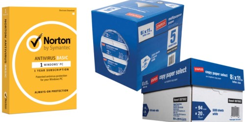 Staples: Great Deals on Norton AntiVirus Software, Paper & More (Starting 1/15)