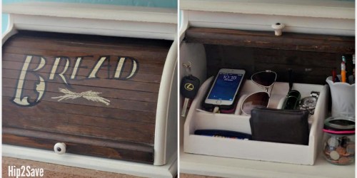 Re-Purpose a Bread Box to Hide the Counter Clutter