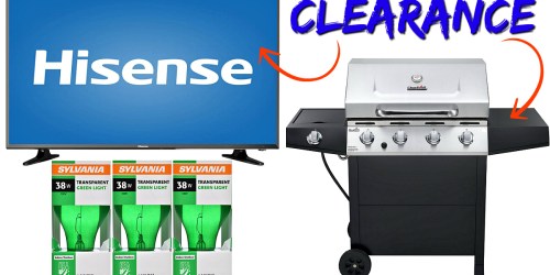 Walmart Clearance Finds: Hisense 40″ LED TV, Gas Grills & Sylvania Green Light Bulbs