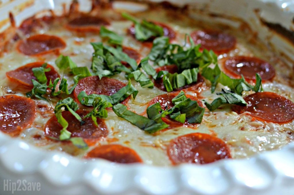 pizza dip in a pan