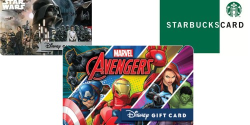 Disney Movie Rewards: $5 Disney Gift Card ONLY 550 Points or $10 Starbucks Gift Card 1,100 Points