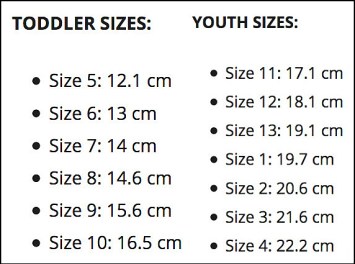 sizes