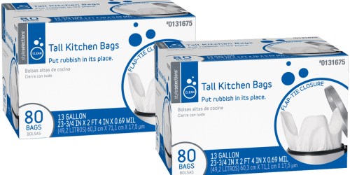 Lowes.online: 80-Count Box of 13-Gallon Tall Kitchen Trash Bags As Low As $3.49 (Regularly $6.98)