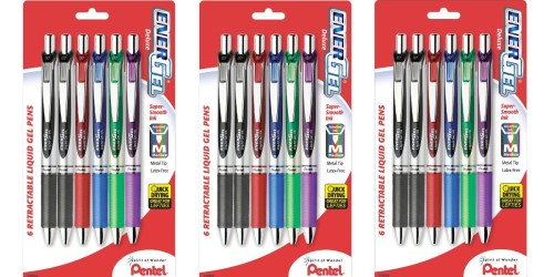 Staples: Pentel EnerGel Retractable Gel Pens 6 Pack Only $5 (Regularly $11.99)