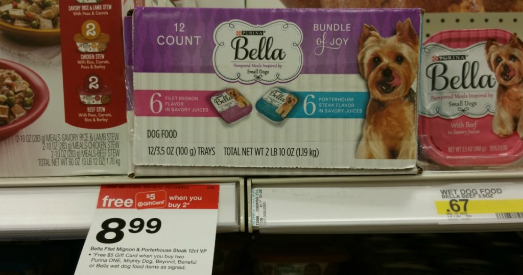 Bella dog food at Target