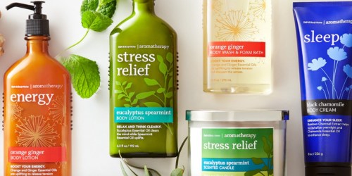 Bath & Body Works: 50% Off ALL Aromatherapy + Free Shipping on $25+ Orders (Today Only)