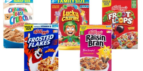 CVS.online: General Mills & Kellogg’s Family Size Cereal Boxes ONLY $2.99 Shipped